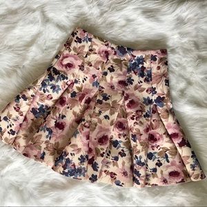 LC Lauren Conrad Runway Floral Skirt in Pink